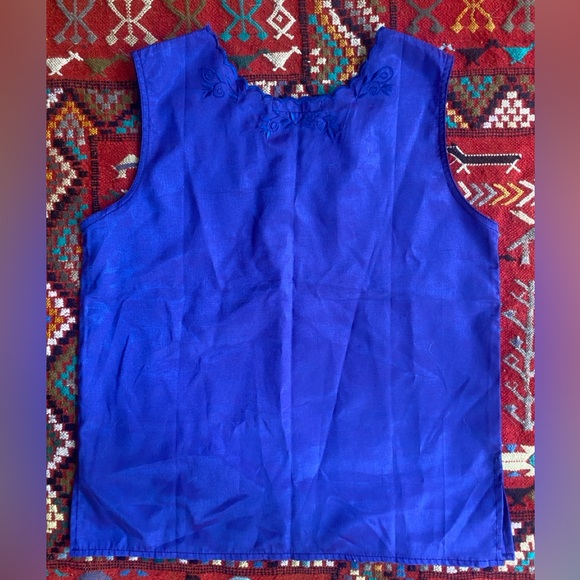 Vintage Embroidered Silk Tank Top - Picture 3 of 6